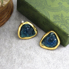 Vintage elegant earrings, vintage geometric style, temperament, Langya medieval high-end earrings for women