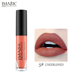 IMAGIC Non Stick Cup Matte Lip Gloss Moisturizing And Long Lasting Non Discoloring Lipstick Lip Glaze Biting Lip Makeup