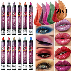 KISS SUSY 36 color eye shadow pencil stick lip pencil 2 in 1 is not easy to smudge