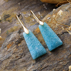 Bohemian geometric pendant earrings popular natural stone jewelry