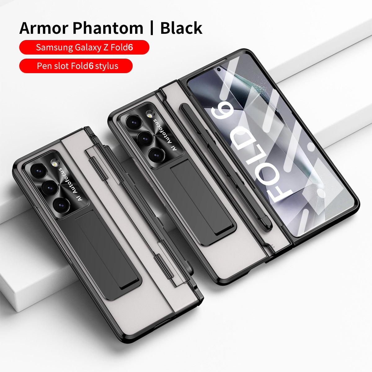 Samsung zfold 6 phone case FOLD5 flat hinge folding pen slot protective cover W23 electroplated lens film suitable