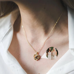 Fashion Heart Necklace Custom Projection Picture Custom Photo Pendant Necklace Valentine's Day Gift Jewelry