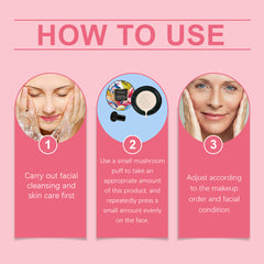 Mushroom Head Air Cushion Small Mushroom Air Cushion Easy To Apply Makeup Without Clogging Pores Moisturizing Natural Concealer