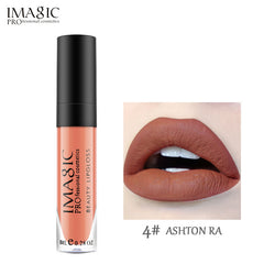 IMAGIC Non Stick Cup Matte Lip Gloss Moisturizing And Long Lasting Non Discoloring Lipstick Lip Glaze Biting Lip Makeup