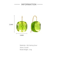 Luxury Crystal Zircon Stud Earrings for Women s925 Sterling Silver Simple Piercing Hook Earrings Exquisite Jewelry Gifts