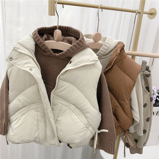 Children's standing collar cotton jacket vest