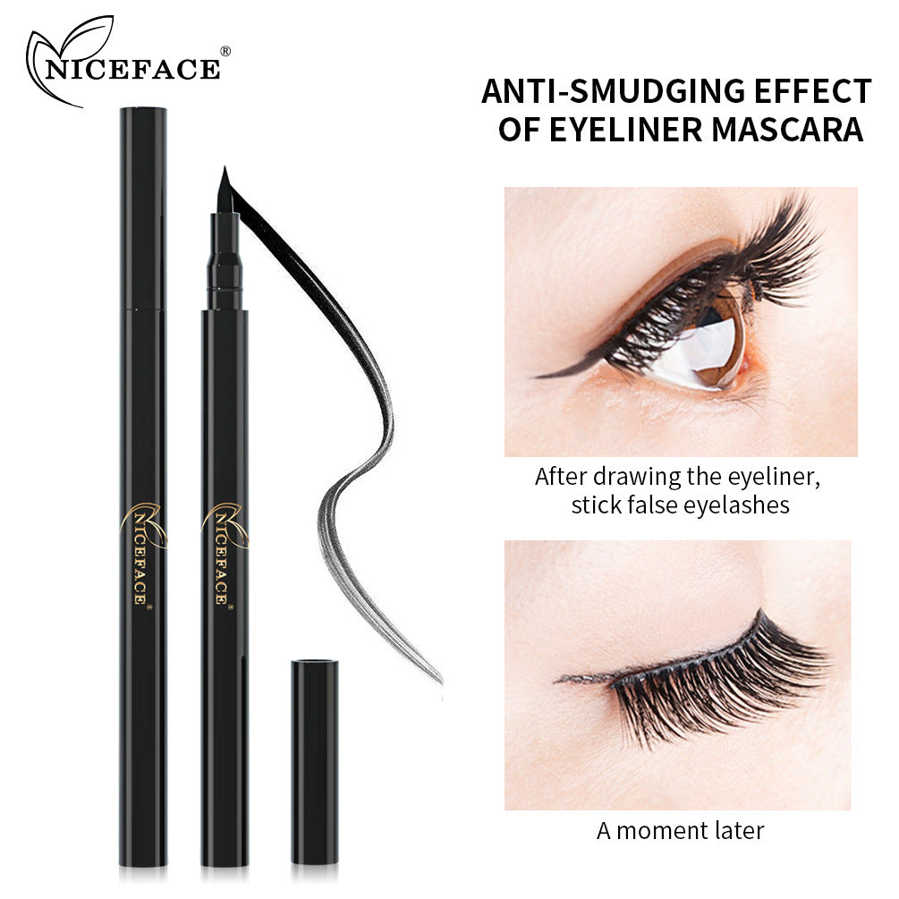 NICEFACE Eyeliner 3 In 1 Multifunctional Waterproof Anti-Smudge Non-Magnetic Natural Sticky Eyeliner