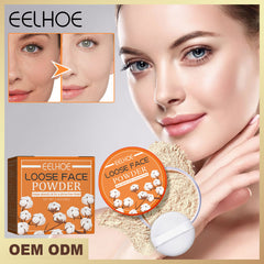 Loose Powder, Fade Fine Lines, Waterproof, Sweat Resistant Makeup Natural Concealer Complete Makeup Powder Light And Delicate