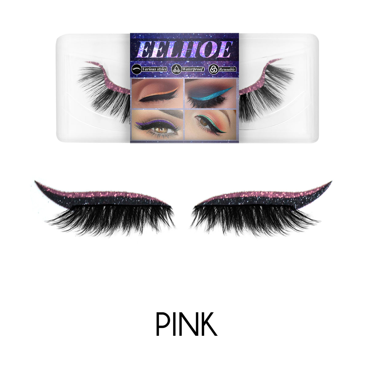 Eyeliner And Eyelash Stickers, Self-Adhesive False Eyelashes With European And American 3d Eyelash Eyeshadow Eyeliner