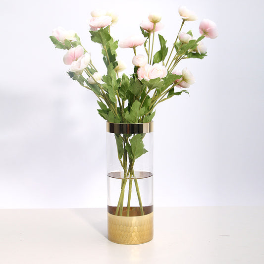 Glass vase modern transparent hydroponic flower vase home decoration ornaments