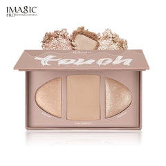IMAGIC Three Color Highlighter Face Brightening Three Dimensional Shadow Nose And Cheek Shadow Highlighter Makeup Palette