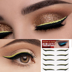 Eyeliner Stickers, Silver Light Makeup Eye Patch Party Nightclub Stage Silver Light Stage Double Eyelid Patch