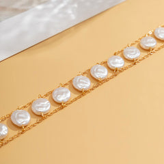 European and American sexy exaggerated beach casual body clothing chain accessories imitation pearl pendant tassel necklace chest chain for women