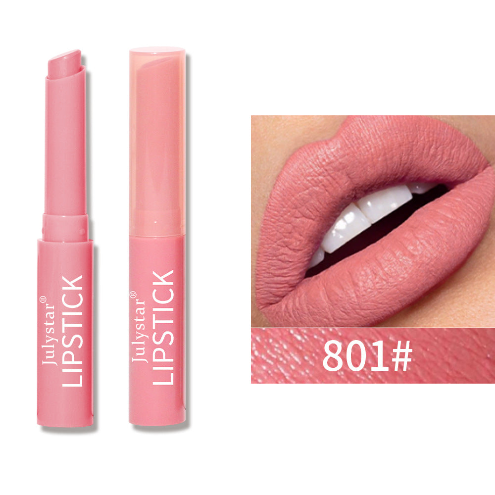 Durable Waterproof Non Stick Cup Genuine Six Color Lipstick Matte Velvet Foggy Lipstick