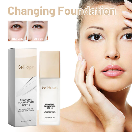 Changing Foundation, Moisturizing And Long-Lasting Natural Light Foundation To Cover Skin Blemishes