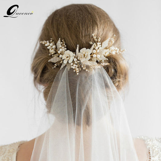 Bridal Hair Comb Pearl Beads Wedding Hair Accessories Women