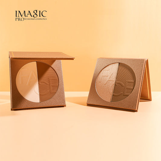 Two Color Contouring Powder Nose Three Dimensional V Face Shadow Powder Brightening Statute Lines One-Piece Contouring Tray