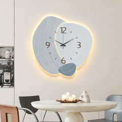 Cream Color Creative Living Room Wall Clock, Fashionable and Elegant Home Decor