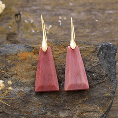 Bohemian geometric pendant earrings popular natural stone jewelry