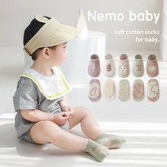 Spring And Summer New Baby Floor Socks Combed Cotton Non-Slip