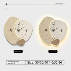 Cream Color Creative Living Room Wall Clock, Fashionable and Elegant Home Decor