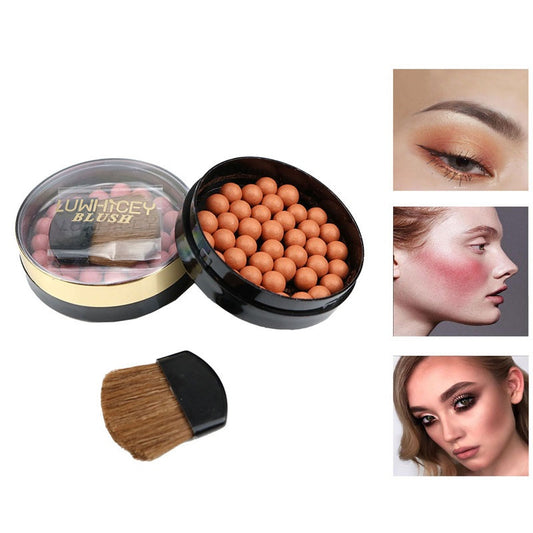 1pc Makeup Face Matte Blusher Ball 3 In 1 Blush Eyeshadow Contour Cosmetics Powder Balls 8 Colors maquiagem