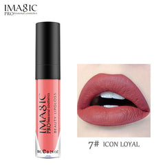 IMAGIC Non Stick Cup Matte Lip Gloss Moisturizing And Long Lasting Non Discoloring Lipstick Lip Glaze Biting Lip Makeup