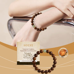 Gold Wire Sandalwood Bead String New Chinese Style Simple Minority Sense Ancient Style Style Play Decorative Bracelet