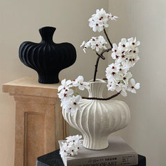 Plastic art imitation ceramic vase high-end decoration for living room desktop decoration