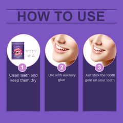 Dental Diamond Trim, Shine Beauty Stickers To Enhance Smile Brightness Lasting Easy Fit For All Tooth Types